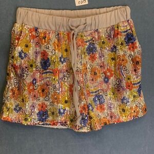 Moon Dreamer Sequined Lined Shorts Size Medium